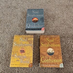 Neal Stephenson Book Set - Quicksilver, The System of the World, The Confusion